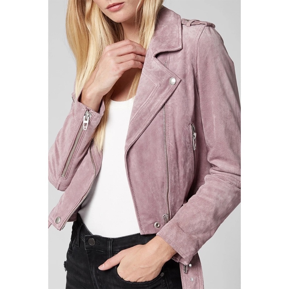 NWT Blank NYC Morning Suede Moto Jacket